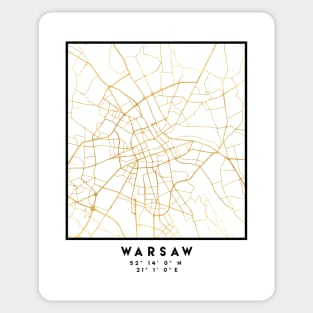 WARSAW POLAND CITY STREET MAP ART Sticker